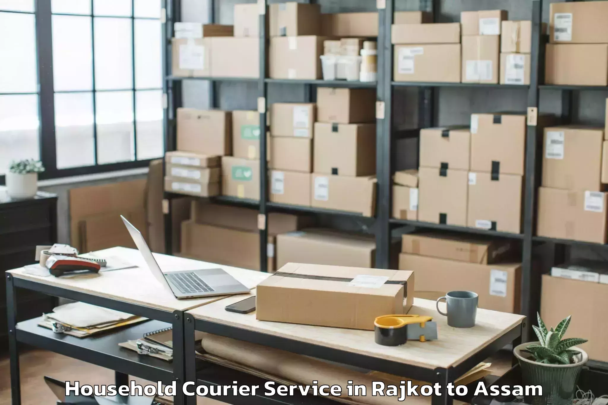 Leading Rajkot to Duliajan Household Courier Provider